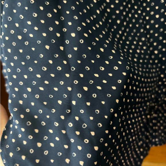 NYDJ Blue 3/4 Sleeve Button Down Blouse - Picture 3 of 9